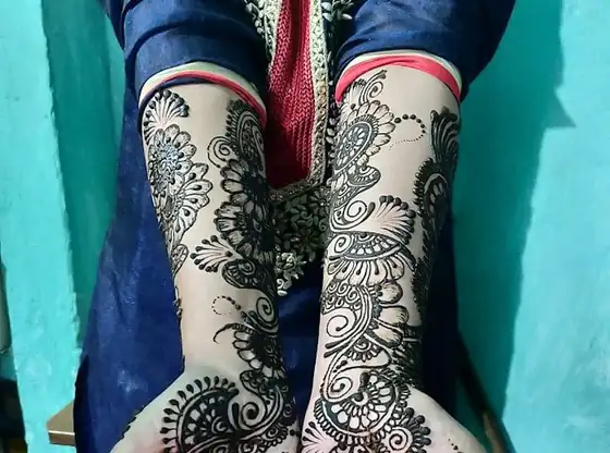 Henna on the arm