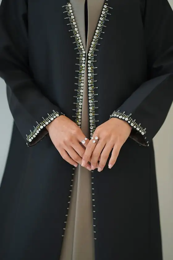 Embroidered abaya detail